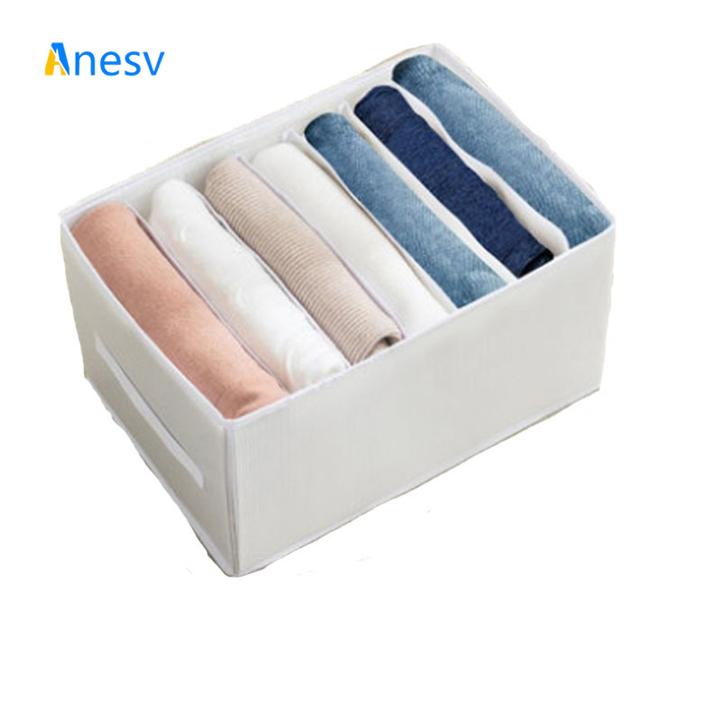 Faltbare hosen kleidung lagerung artefakt trennung finishing box schlafsaal nacht kleiderschrank transparent harte bord lagerung: YELLOW