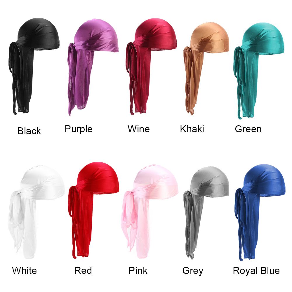 Bandana elástica ajustable para hombre y mujer, gorro de seda para quimio, para la cabeza, Baotou, 10 colores