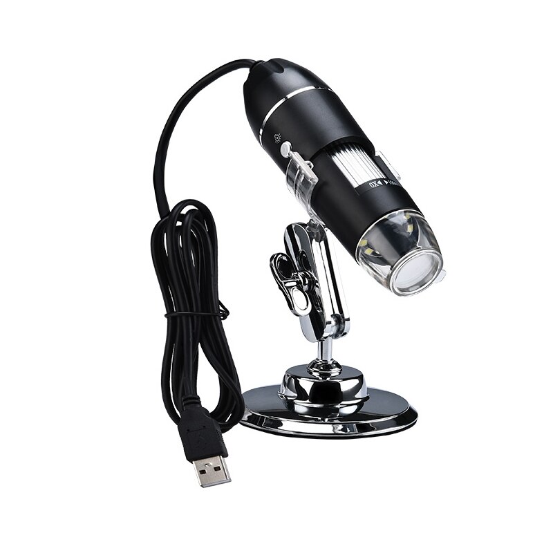 1000X HD Digital USB Microscope Handheld Portable Digital Microscope USB Interface Electron Microscopes with 8 LEDs with Bracket