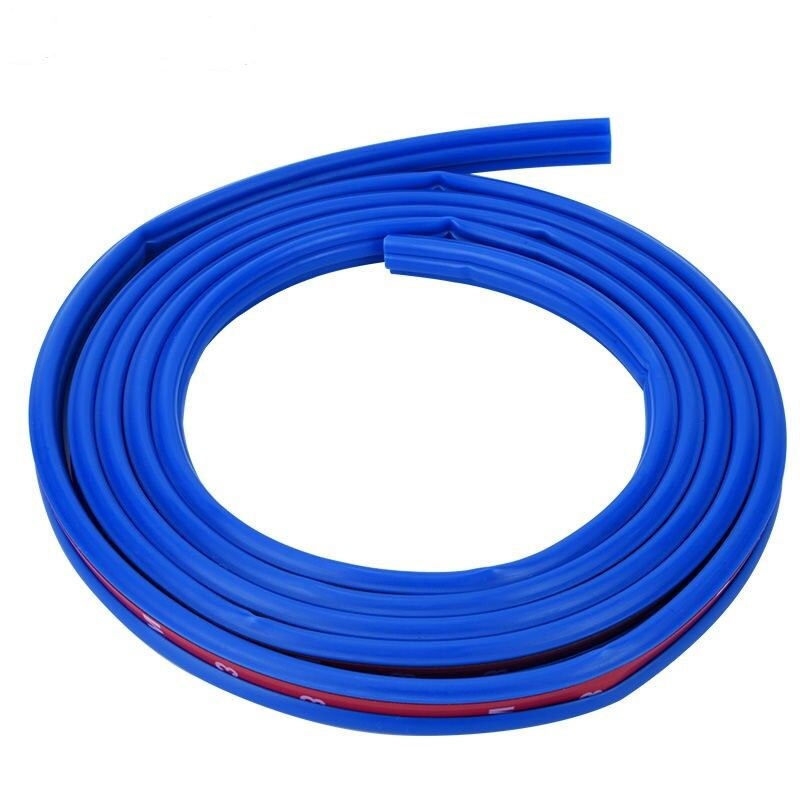 4M Car Window Door Engine Hood Cover Auto Anti Collision Rubber Seal Strip Car Door Seal Edge Trim Noise Insulation Accessories: 4M blue