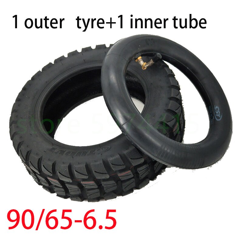 TUOVT 90/65-6.5 11 Inch High Tires Off-road Tyre Wear-resistant Anti-slip Tubeless Tyre for Electric Scooters: 1 set