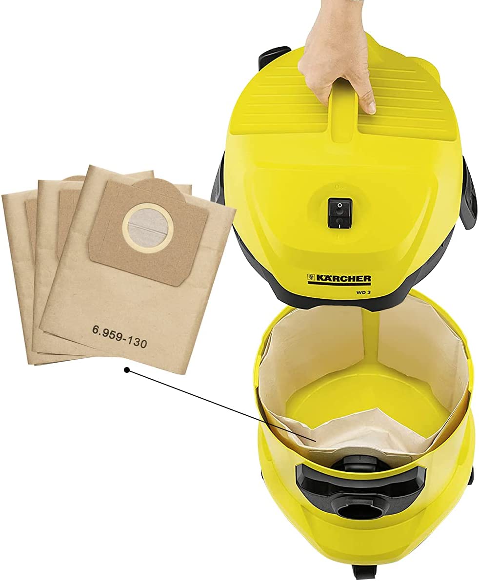 Filtro de bolsa de polvo para accesorios karcher MV3 WD3 WD3200 WD3300 A2204 A2656 WD3.500P SE4001 SE4002 piezas de aspiradora