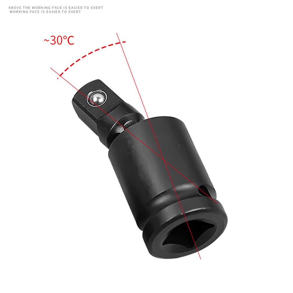 Pneumatic universal head 3 piece set Electric wrench sleeve Wrench interface movable joint Chrome vanadium steel