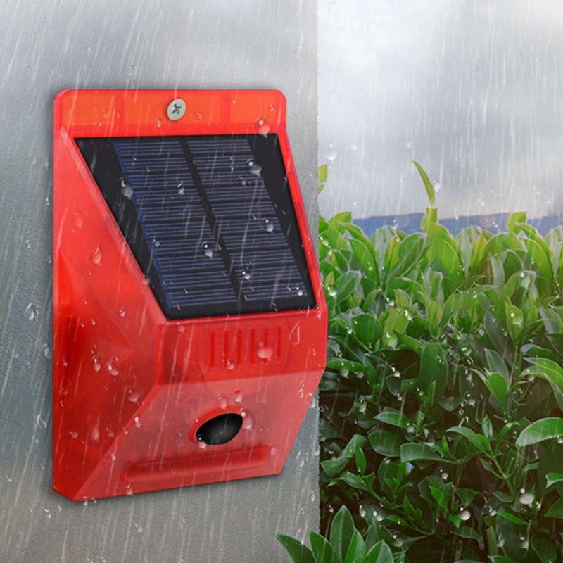 Solar Strobe Alarm Motion Detector with Remote Control Siren Multipurpose for Home Farm Chair Villa Security Device