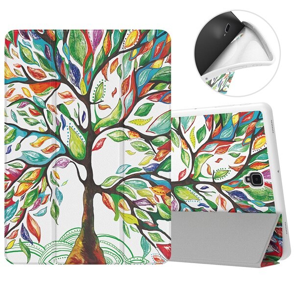 Moko-hoesje voor samsung galaxy tab  s4 10.5 met s-penhouder, zachte tpu ultraslanke drievoudige smart stand-hoes met automatische wake/sleep