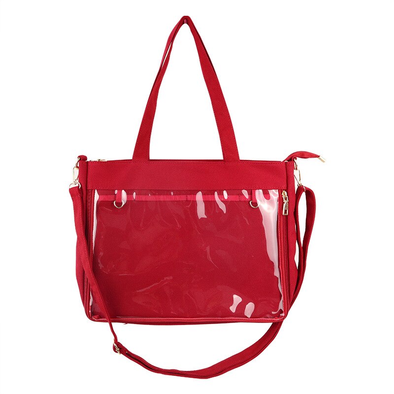 Ita Bag Japan Style Transparent Jelly Bags For Women Lolita Girls Clear PVC Ita Bag Shoulder Itabag Handbag Large Capacity
