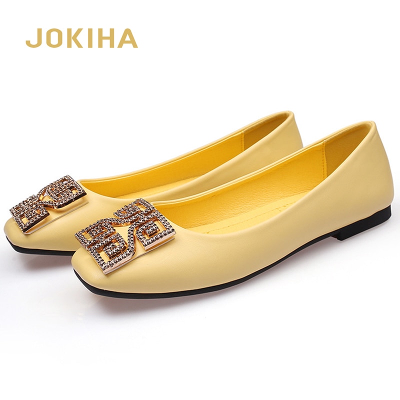 Platte schoenen dames zomer instappers ballerina's nette schoenen pu leren ballerina's voor dames