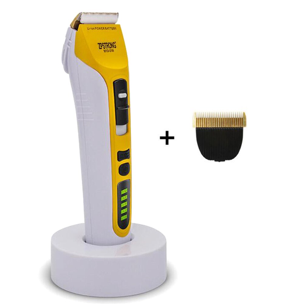 Electric Hair Clipper 25W Rechargeable Hair Trimmer for Men Baby Salon Hair Cutting Machine LED Display 110-220V: White Add 1 Blade