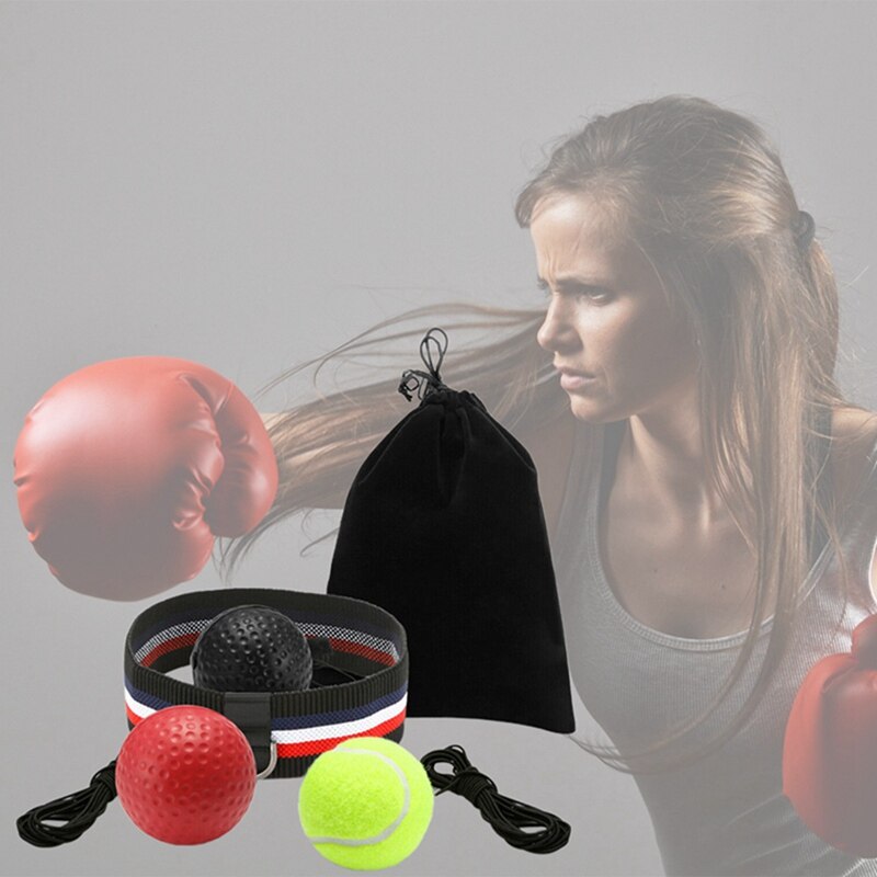 Boxing Reflex Speed Ball Boxing Ball Headband for Reaction Agility Punching Speed Fight Skill Training MMA Muay Thai Fight Ball