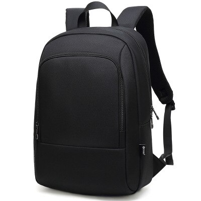 POSO Backpack Nylon Waterproof Backpack 15.6Inch Laptop Backpack Anti-theft Travel Teenage Backpack Student Backpack: BLACK