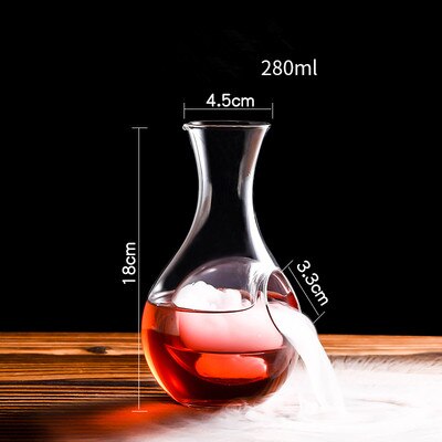 Botella de vino de cristal japonés, Sake, jarra de hielo de vidrio, botella de Sake, nido de hámster, contenedor de vino, sala de refrigeración, dispensador de vino, decantador: 280ML