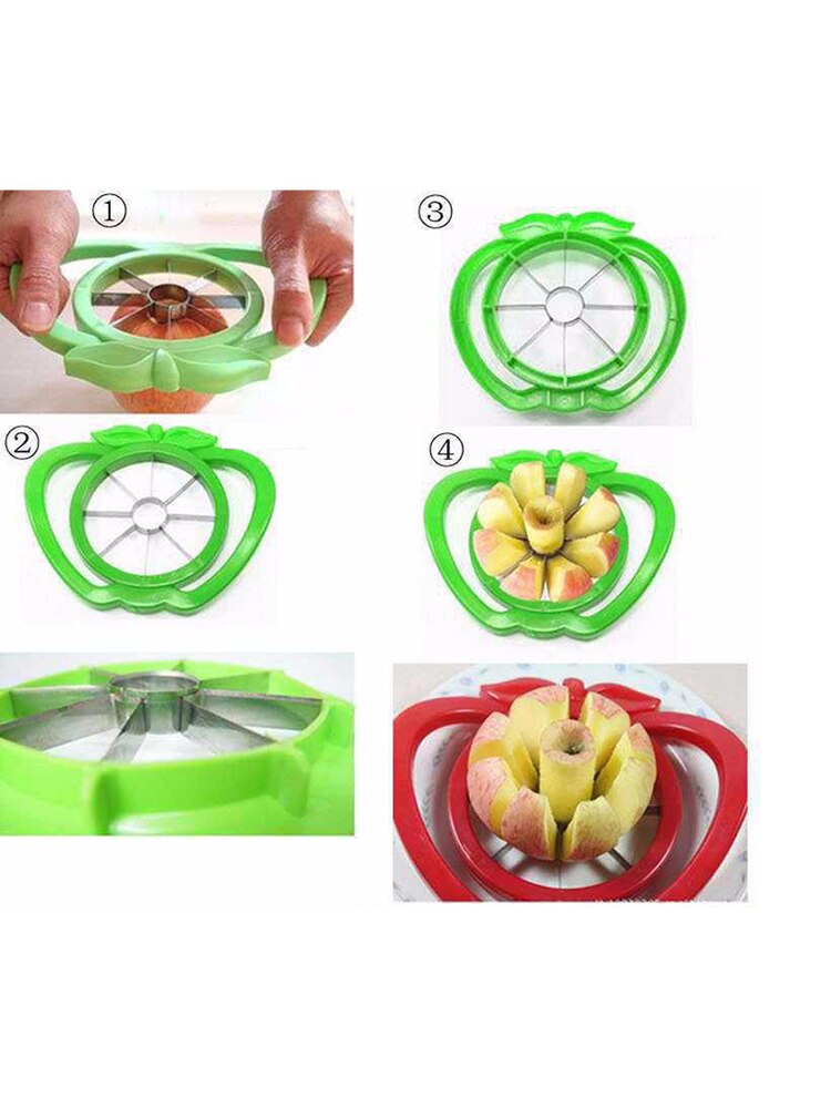 Kitchen Assist Gadget Plastic Apple Slicer Cutter Pear Fruit Divider Tool Comfort Handle Kitchen Accessories Kitchen Tool Cutter