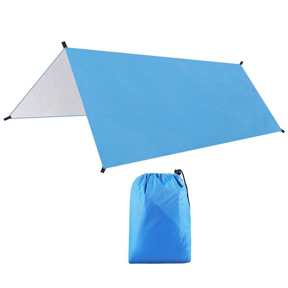 Luifel Tarp Te Dragen Lichtgewicht Zonnescherm Camping Tarp Reizen Tent Glad Eenvoudige Floor Mat Reizen Tent Voor Strand: Blauw