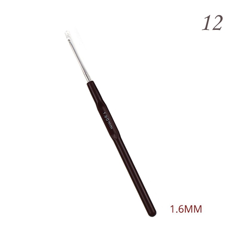 0.5-2.5mm Crochet Hooks With Plastic Handle Micro Crochet Needle For Knitting Lace Trim DIY Knitting Tools Supplies: 1.6mm
