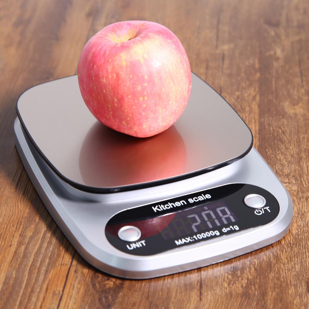 1g-10kg LED Digital Electronic Kitchen Scale High Precision Stainless Steel Weighing Food Scale for Cooking Baking Portable kitc