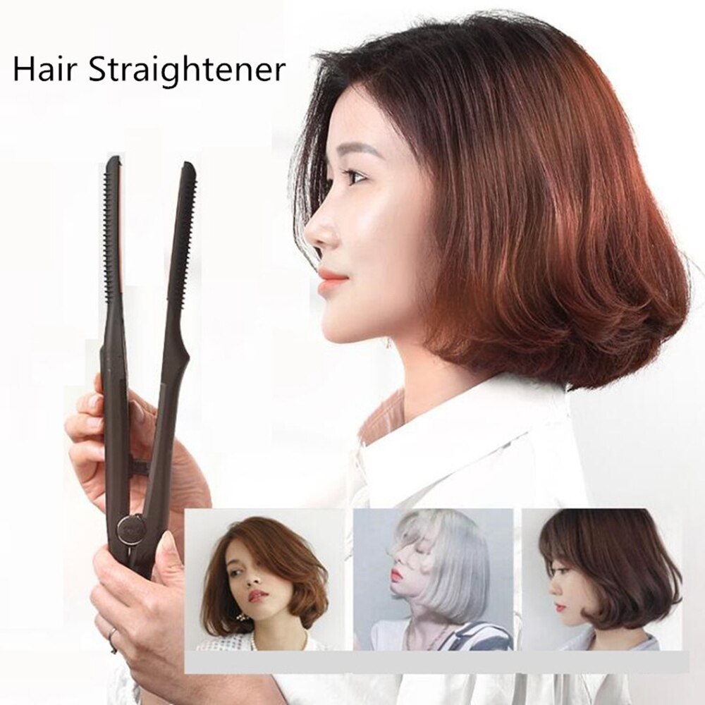 Ceramic Flat Iron Ultra-Thin Hair Straightener & Curler For Short Hair Women And Men Tool Beard Hair Straightener