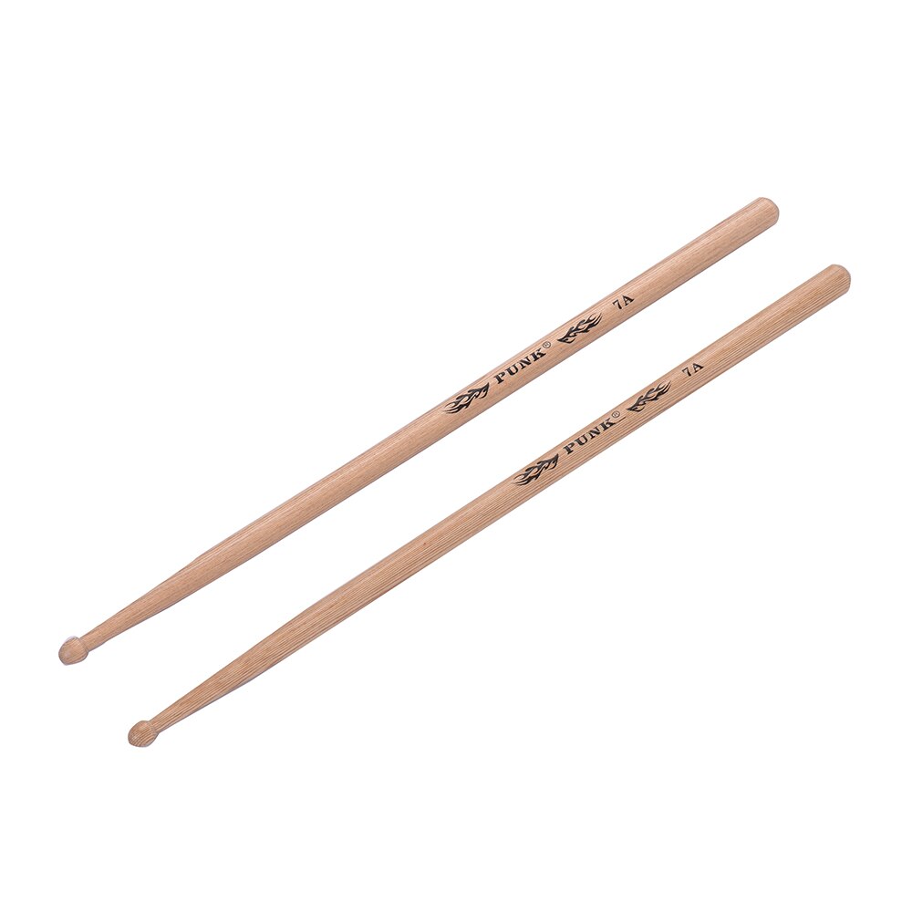 One Pair of 7A Wooden Drumsticks Drum Sticks Ash Wood Drum Set Accessories