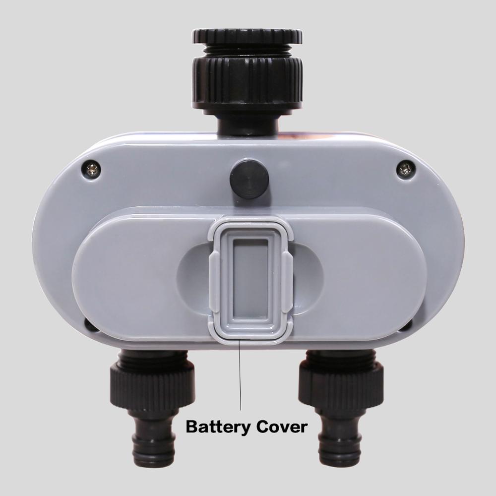 Dwa wylot ogród cyfrowy automatyczny czasowy wyłącznik przepływu wody zawór elektromagnetyczny podlewanie ogrodu zegar 21060 i czujnik deszczu 21103 # 21060R