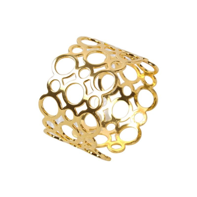 Guld silver servett ring stolar spännen händelse dekoration hantverk för bröllop strass bågar bröllopsfest dekoration tillbehör #: A6