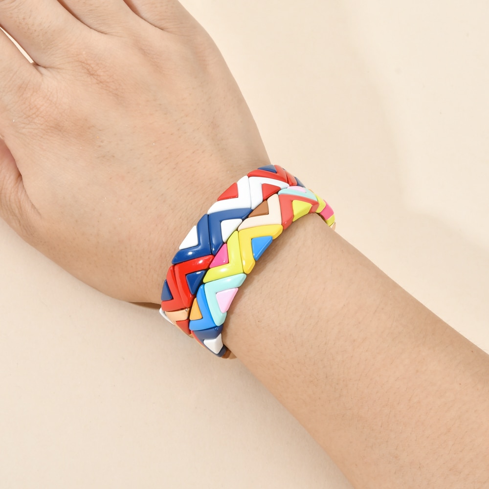 Boho rannekoru euroopan punk säädettävät rannekorut ja rannekorut naiset aalto hurmaa pulserat metalli punotut juhlakorut
