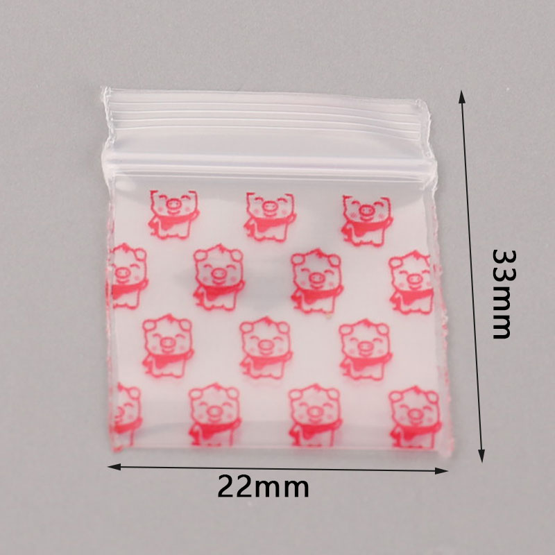 100Pcs Mini Zip lock Bags Zipper Bag Ziplock Bag Plastic Packaging Bags Ziplock Pill Packaging Pouches: Default Title