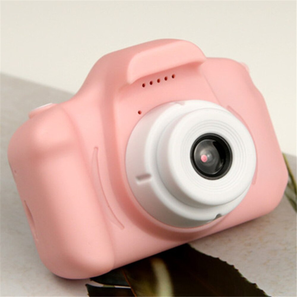 Mini HD Digital Camera 2 Inch Photography Props Chargable Outdoor Cartoon Cute For Baby Birthday Christmas фотоаппарат: Pink