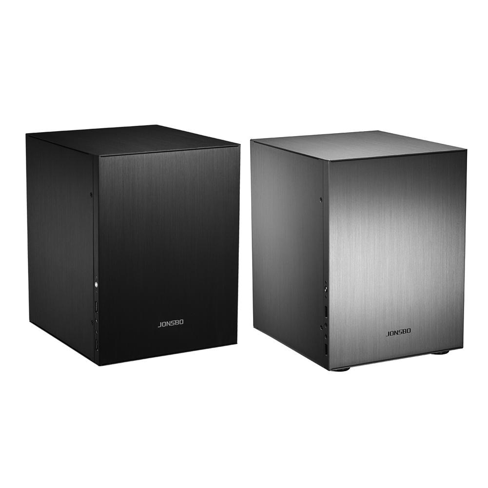 Jonsbo C2 Aluminium Computer fallen Schreibtisch PC Chassis für Mini ITX microATX Chassis Unterstützung ATX Energie 3.5 ''HDD USB 3,0