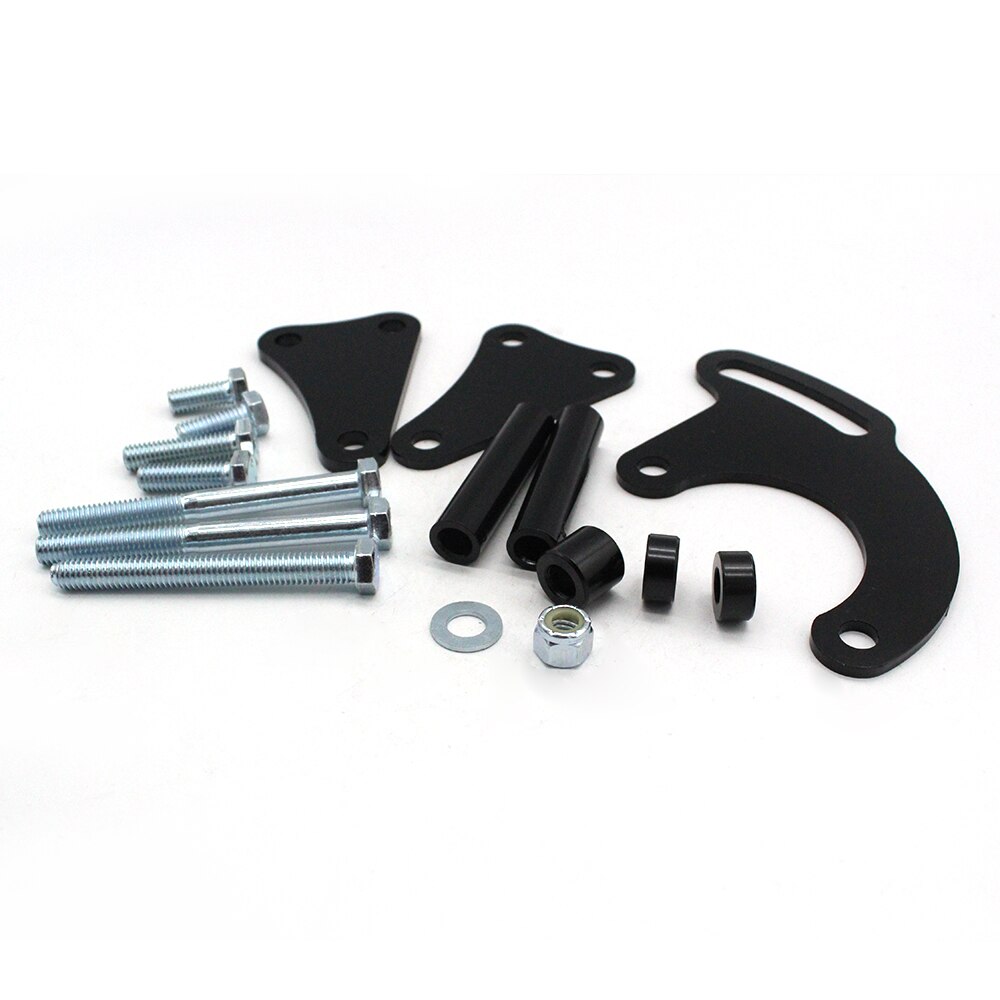 For Chevy Big Block Power Steering Pump Bracket Black Long/WP 396 427 454 502#3833