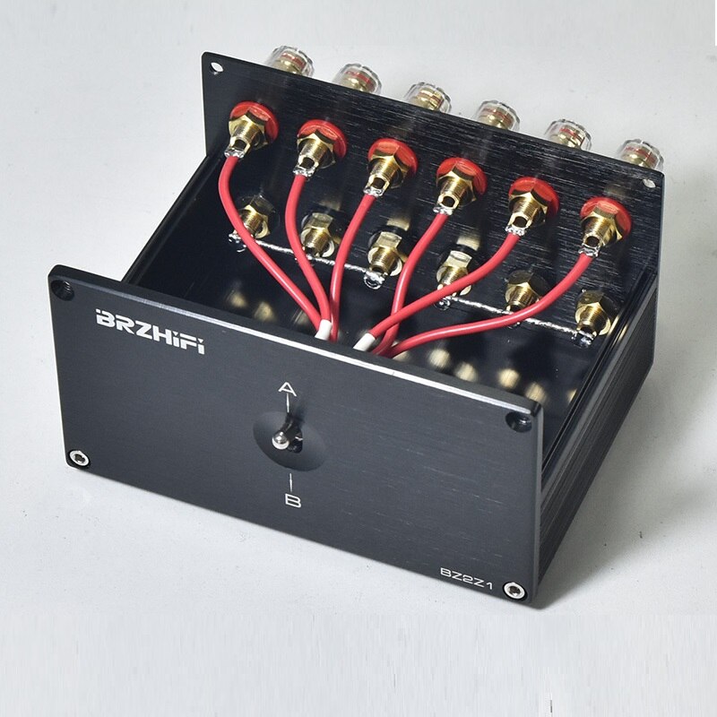 On 2 Input 2 Output Audio Switcher Amplifier Speaker Switch Converter 2 Power Amplifiers And 2 pairs of Speakers Switch