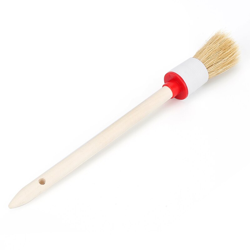 1 Uds. De cepillos con mango de madera para todoterreno suave, 20-45mm, para limpiar asientos, herramienta práctica de limpieza de coche