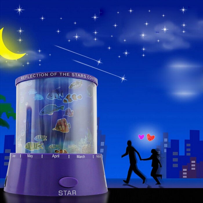 Super Bright Light Romantic Ocean Sky Stars Projector Lamp Best For Baby &Kids
