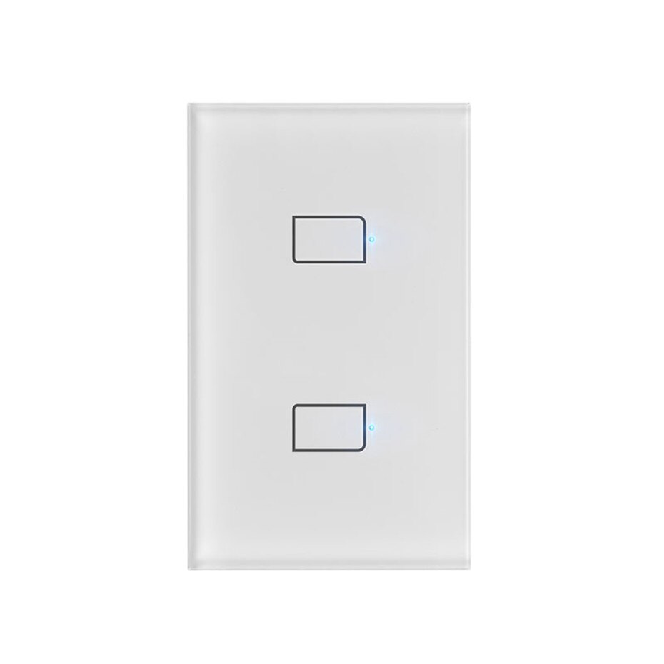 BroadLink TC3 WiFi Touch Switch US 1 2 3 Gang Wall Light Switch Smart Remote Control No Neutral Required Alexa Google Home Voice: TC3 US 2 Gang Only