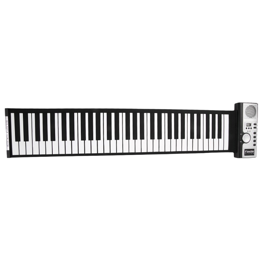 61 Toetsen Universele Flexibele Roll Up Electronic Piano Zwart en Wit Soft Keyboard Piano