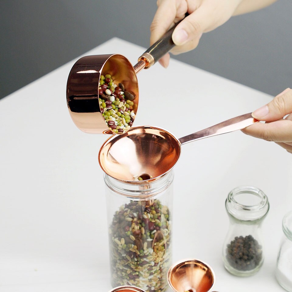 Embudos de Metal para botellas de llenado, conjunto de embudo de cocina de acero inoxidable para transferencia de aceites líquidos, especias, ingredientes secos