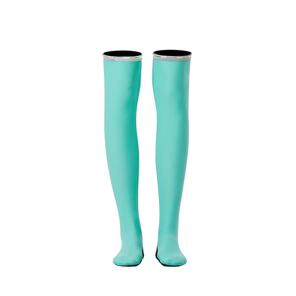 Las mujeres neopreno de 1,5 MM alto calcetines de tubo y surf buceo en profundidad y superficie medias Anti-sol deportes de agua accesorios: Blue L