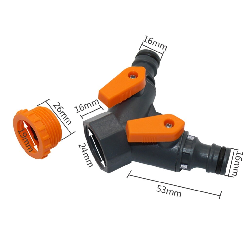 1/2 "zu 3/4" Y Ventil Stecker Standard wasserhahn Adapter Garten Bewässerung Bewässerung Splitter Landwirtschaft Rohr passend zu 1 Stck