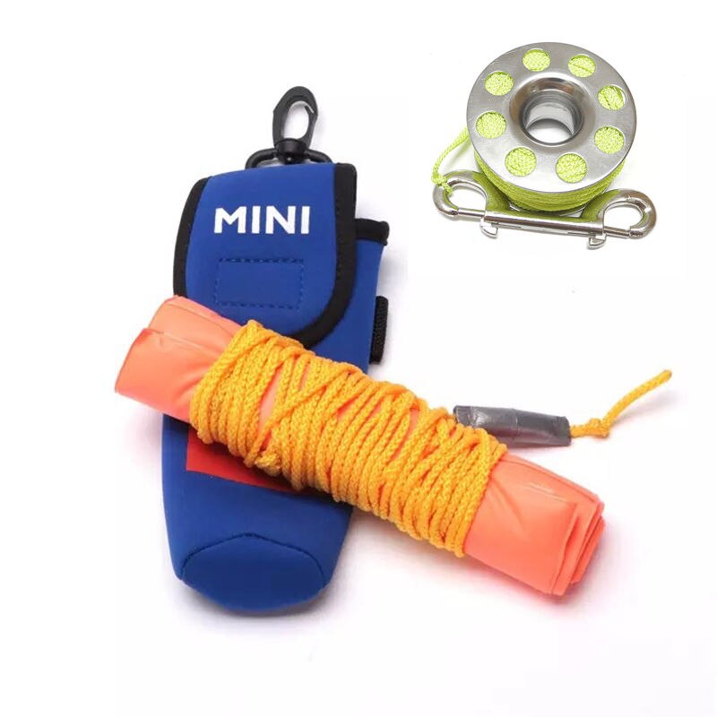 55" Mini Diver Below Dive Buoyancy Buoy Scuba Diving Float SMB See Me Float Orange and Spool: Buoy with Spool