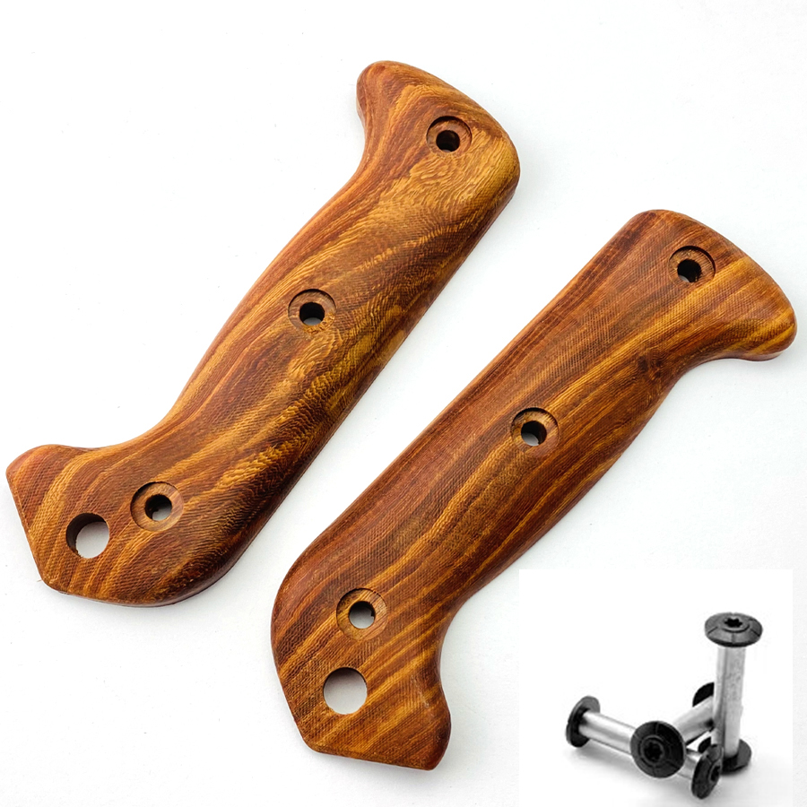 3 Types Custom Natural Solid Wood Knife Handle Scales WIth Screw Sets For Kabar BK2 BK9 Knives Grip DIY Make Accessories Parts