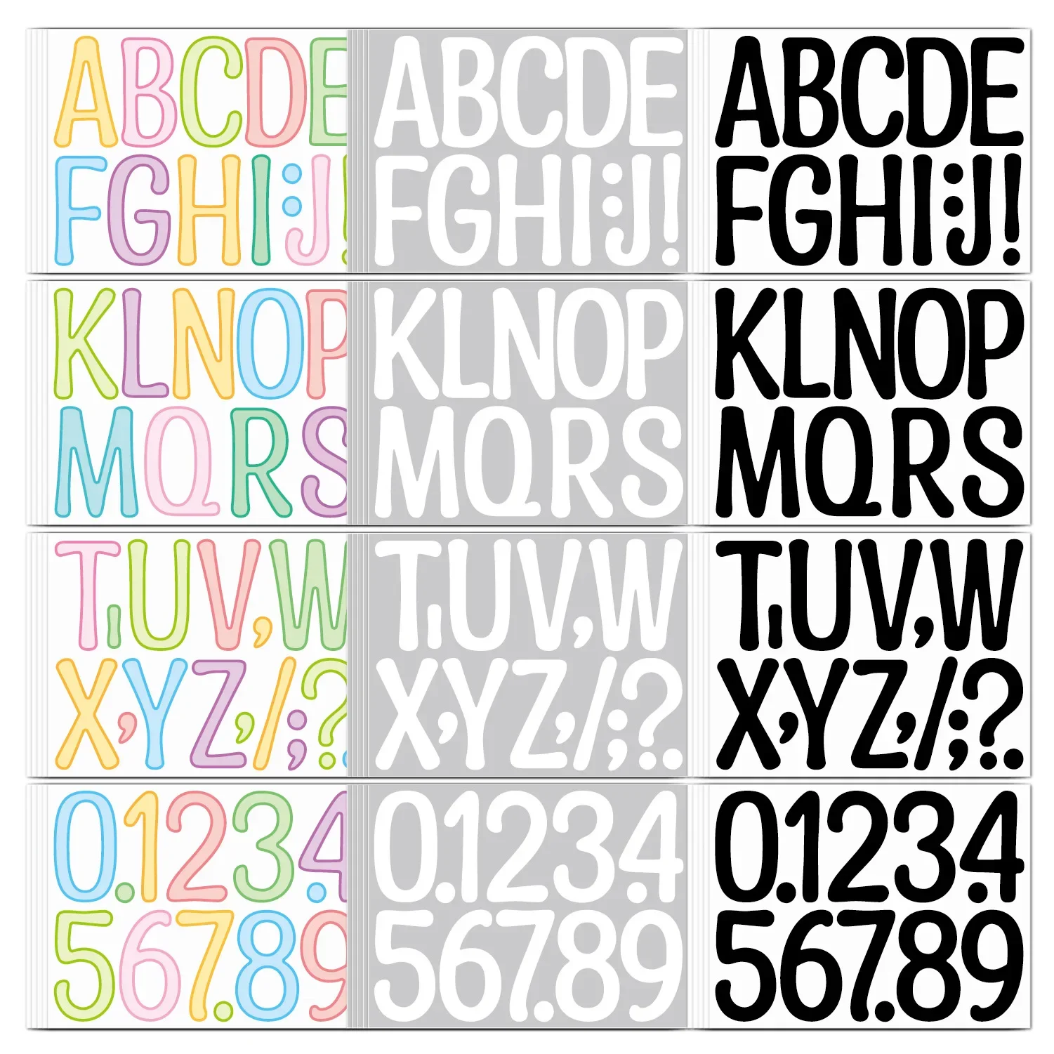 4-inch grote letter sticker 3 vellen nummer alfabet vinyl art poster prikbord brievenbus klaslokaal decor sticker