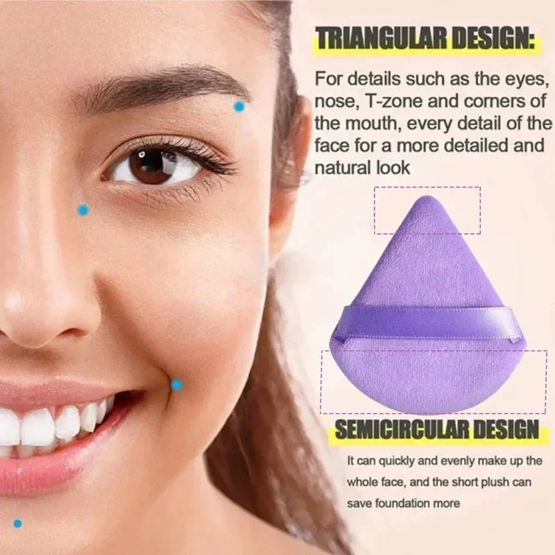 Juego de esponjas de maquillaje multiusos, 12 Uds., licuadora cosmética, huevos de belleza, esponja triangular de terciopelo en polvo, accesorios de maquillaje para dedos