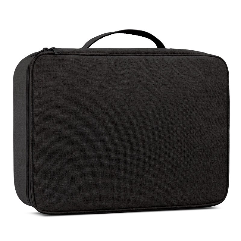 Bolsa impermeable para documentos Boona Oxford, bolsa de almacenamiento para documentos, bolsa para credenciales, bolsillo para documentos de almacenamiento con separador: W014 Black