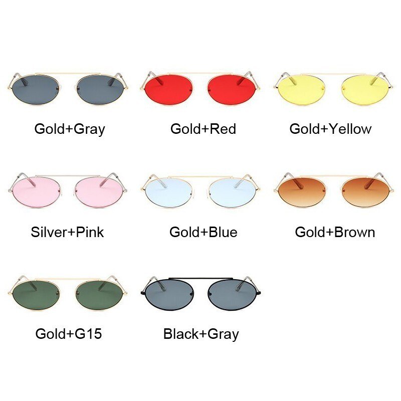 Gafas de sol ovaladas pequeñas Vintage para mujer, gafas de sol transparentes con montura metálica de , gafas de sol para mujer, gafas de sol Rosa UV400