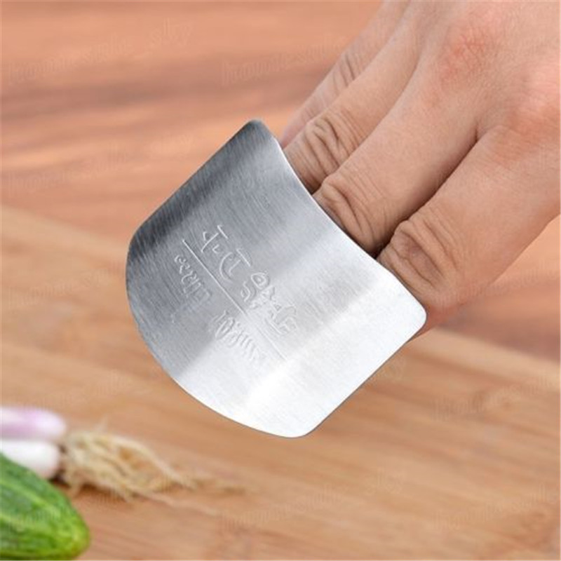 Uk fingerbeskytter i rustfrit stål køkkenhåndskåret sikkert beskyttelsesværktøj fingerbeskyttere