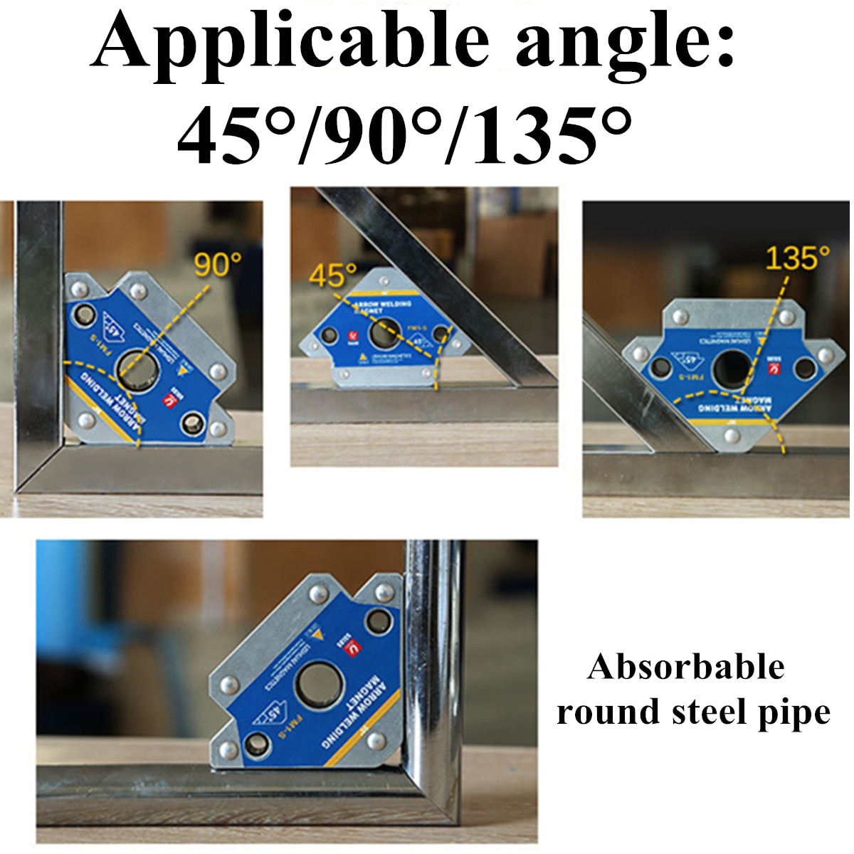 Multi-winkel Schweißen Magnet Magnetischer Halfter Pfeil Klemme 45 ° /90 °/ 135 ° für Schweißen Magnet 55LBS 110LBS 165LBS Eisen Werkzeuge