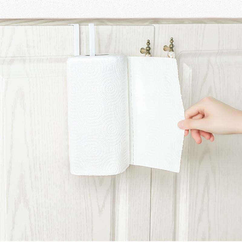 Keuken Ijzer Stof Houder Opknoping Badkamer Toilet Roll Paper Holder Handdoekenrek Papieren Handdoek Houder Keuken Gereedschap Organisator