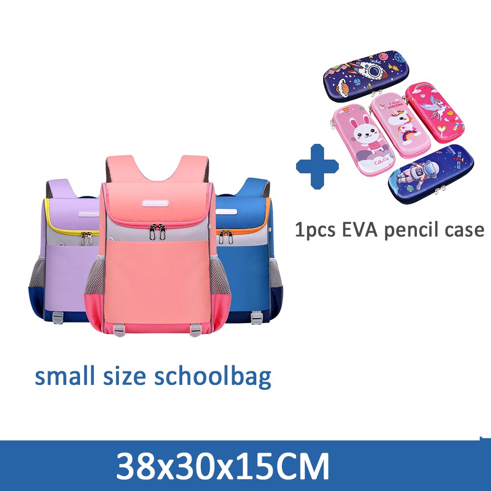 Crianças schoolimic ortopédico primária criança mochila infantil escola 6 12 12 anos meninos meninas mochila: Small set