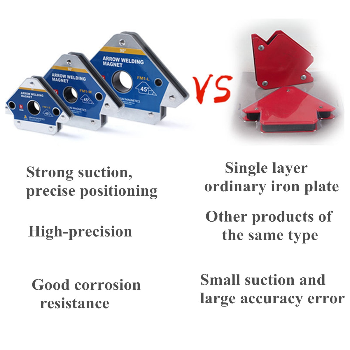 Multi-winkel Schweißen Magnet Magnetischer Halfter Pfeil Klemme 45 ° /90 °/ 135 ° für Schweißen Magnet 55LBS 110LBS 165LBS Eisen Werkzeuge