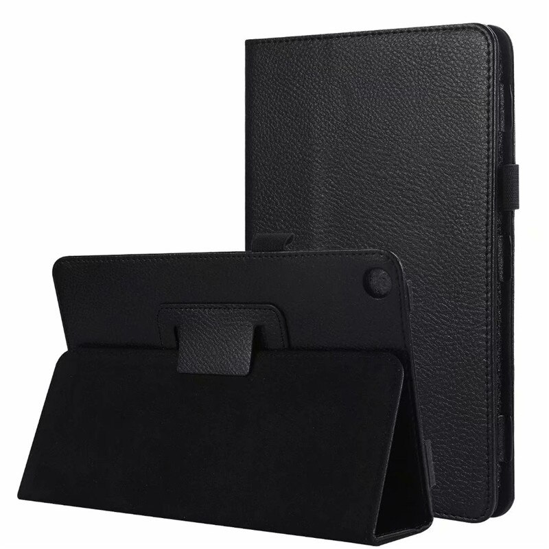 Luksusowe etui do Huawei MediaPad M5 lite 8.0 JDN2-AL00 JDN2-W09 Tablet miękka podstawka pokrywa dla Huawei M5 Lite 8 cal Case Fundas: 02 Black