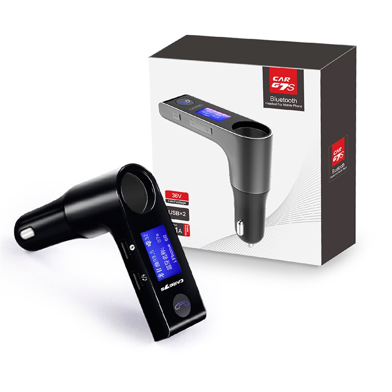 CDEN-transmisor FM inalámbrico para coche, reproductor MP3 con Bluetooth, cargador de coche con encendedor de cigarrillos Dual, puerto USB, Kit de soporte AUX