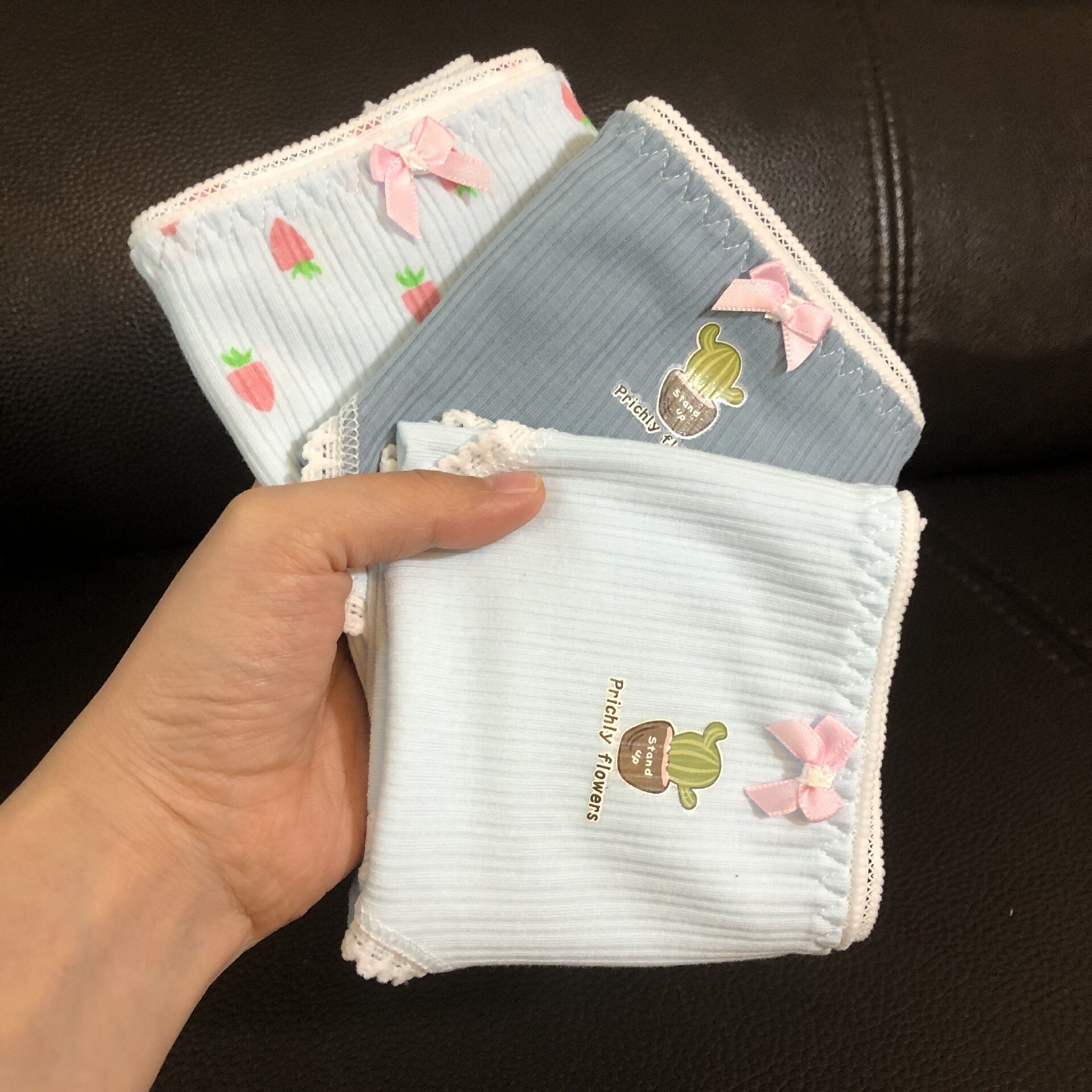 Culottes en coton pour filles, 5 pièces, culottes de dessin animé mignon pour adolescentes, slips confortables, V-TREE